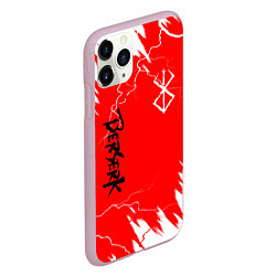 Чехол iPhone 11 Pro матовый BERSERK logo, цвет: 3D-розовый — фото 2