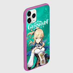 Чехол iPhone 11 Pro матовый ДЖИНН ИЗ МОНДШТАДТА JEAN, цвет: 3D-фиолетовый — фото 2