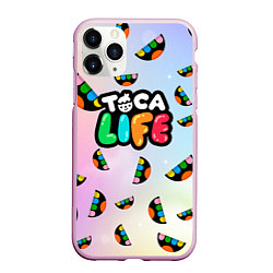 Чехол iPhone 11 Pro матовый Toca Life: Smile Logo, цвет: 3D-розовый