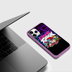 Чехол iPhone 11 Pro матовый FRIDAY NIGHT FUNKIN NEON GRAFFITI, цвет: 3D-фиолетовый — фото 2
