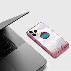 Чехол iPhone 11 Pro матовый Пожиратели миров до Ереси цвет легиона, цвет: 3D-малиновый — фото 2