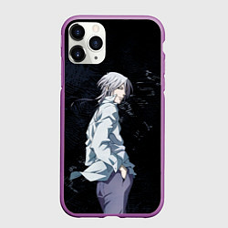 Чехол iPhone 11 Pro матовый Макишима из Психо паспорт, цвет: 3D-фиолетовый