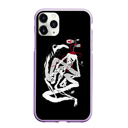 Чехол iPhone 11 Pro матовый СИРЕНОГОЛОВЫЙ И ЛОШАДЬ SIREN HEAD & HORSE, цвет: 3D-сиреневый
