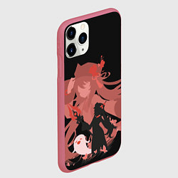 Чехол iPhone 11 Pro матовый Genshin Impact Hu Tao Tao, цвет: 3D-малиновый — фото 2
