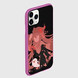 Чехол iPhone 11 Pro матовый Genshin Impact Hu Tao Tao, цвет: 3D-фиолетовый — фото 2