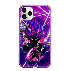 Чехол iPhone 11 Pro матовый Гоку Блек Anime Dragon Ball Super Saiyan, цвет: 3D-фиолетовый