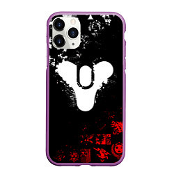 Чехол iPhone 11 Pro матовый DESTINY 2 RED & WHITE PATTERN LOGO, цвет: 3D-фиолетовый