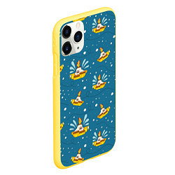 Чехол iPhone 11 Pro матовый Много-много Yellow Submarine The Beatles, цвет: 3D-желтый — фото 2