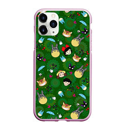 Чехол iPhone 11 Pro матовый Totoro&Kiki ALLSTARS, цвет: 3D-розовый