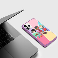 Чехол iPhone 11 Pro матовый TOCA BOCA WORLD HEROES ТОКА БОКА, цвет: 3D-фиолетовый — фото 2
