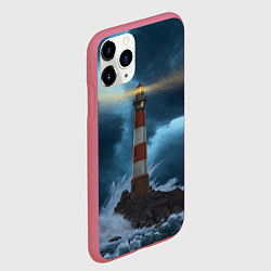 Чехол iPhone 11 Pro матовый НОЧНОЙ МАЯК, цвет: 3D-малиновый — фото 2