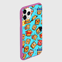 Чехол iPhone 11 Pro матовый PAPER BAG CAT TOCA BOCA TOCA LIFE WORLD, цвет: 3D-фиолетовый — фото 2