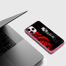 Чехол iPhone 11 Pro матовый Токийские Мстители: Красный дракон, цвет: 3D-малиновый — фото 2
