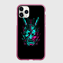 Чехол iPhone 11 Pro матовый НЕОНОВЫЙ САМУРАЙ NEON RONIN NEON SAMURAI, цвет: 3D-малиновый