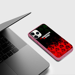 Чехол iPhone 11 Pro матовый Гражданская оборона Гр Об, цвет: 3D-малиновый — фото 2