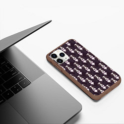 Чехол iPhone 11 Pro матовый Спаниель Spaniel, цвет: 3D-коричневый — фото 2