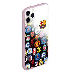 Чехол iPhone 11 Pro матовый FC BARCELONA LOGOBOMBING, цвет: 3D-розовый — фото 2