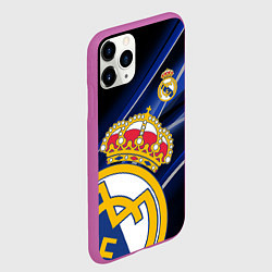 Чехол iPhone 11 Pro матовый РЕАЛ МАДРИД ГЕОМЕТРИЯ СПОРТ, цвет: 3D-фиолетовый — фото 2