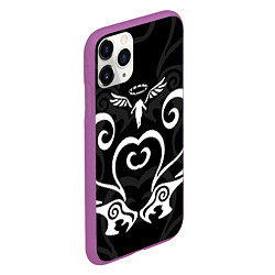 Чехол iPhone 11 Pro матовый TEAM WALHALLA DRAKEN TATTOO TOKYO REVENGERS, цвет: 3D-фиолетовый — фото 2