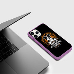 Чехол iPhone 11 Pro матовый Американский Стаффордширский Терьер, цвет: 3D-фиолетовый — фото 2