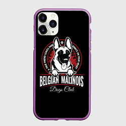 Чехол iPhone 11 Pro матовый Бельгийская Овчарка Малинуа, цвет: 3D-фиолетовый
