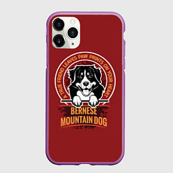 Чехол iPhone 11 Pro матовый Бернский Зенненхунд Bernese Mountain