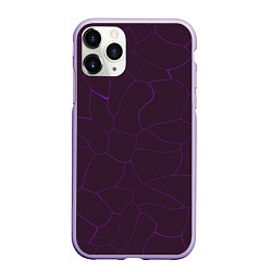 Чехол iPhone 11 Pro матовый Вишневые разломы, цвет: 3D-светло-сиреневый