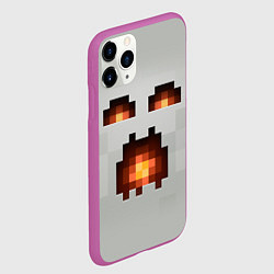 Чехол iPhone 11 Pro матовый МАЙНКРАФТ, ГАСТ ОГНЕННЫЙ, цвет: 3D-фиолетовый — фото 2