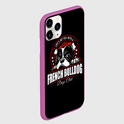 Чехол iPhone 11 Pro матовый Французский Бульдог French Bulldog, цвет: 3D-фиолетовый — фото 2