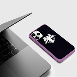 Чехол iPhone 11 Pro матовый Гвардия Ворона цвет 19 легиона, цвет: 3D-фиолетовый — фото 2