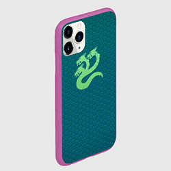Чехол iPhone 11 Pro матовый Альфа Легион чешуя креатив, цвет: 3D-фиолетовый — фото 2