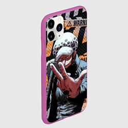 Чехол iPhone 11 Pro матовый Трафальгар Ло особо опасен, цвет: 3D-фиолетовый — фото 2