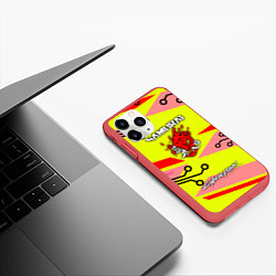 Чехол iPhone 11 Pro матовый Cyberpunk 2077 Киберматрица, цвет: 3D-красный — фото 2