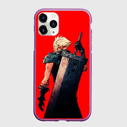 Чехол iPhone 11 Pro матовый Клауд С мечом final fantasy, цвет: 3D-фиолетовый