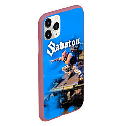 Чехол iPhone 11 Pro матовый Йоаким Броден на танке Sabaton, цвет: 3D-малиновый — фото 2