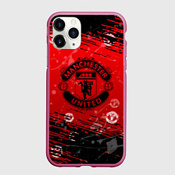 Чехол iPhone 11 Pro матовый Manchester United: Возвращения Ronaldo, цвет: 3D-малиновый