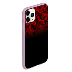 Чехол iPhone 11 Pro матовый BLACK RED CAMO RED MILLITARY, цвет: 3D-сиреневый — фото 2