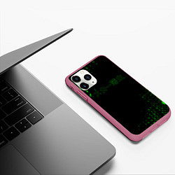 Чехол iPhone 11 Pro матовый SCARLXRD ЦИФРОВОЙ ДОЖДЬ, цвет: 3D-малиновый — фото 2