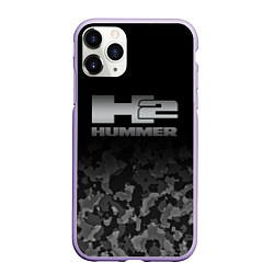 Чехол iPhone 11 Pro матовый H2 HUMMER LOGO, цвет: 3D-светло-сиреневый