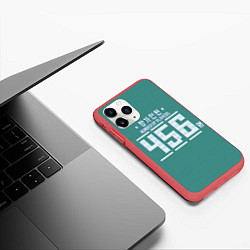 Чехол iPhone 11 Pro матовый Игра в кальмара: табло - начало игры, цвет: 3D-красный — фото 2