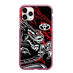 Чехол iPhone 11 Pro матовый TOYOTA DRAGON ТОЙОТА ДРАКОН, цвет: 3D-малиновый