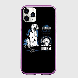 Чехол iPhone 11 Pro матовый Дункер Dunker, цвет: 3D-фиолетовый