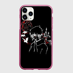 Чехол iPhone 11 Pro матовый Ищи Меня На Луне Фараон, цвет: 3D-малиновый