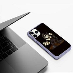 Чехол iPhone 11 Pro матовый BENDY - ЗЛОЙ БЕНДИ, цвет: 3D-светло-сиреневый — фото 2