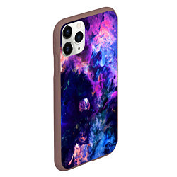 Чехол iPhone 11 Pro матовый НЕОНОВЫЕ КОСМОС NEON SPACE, цвет: 3D-коричневый — фото 2