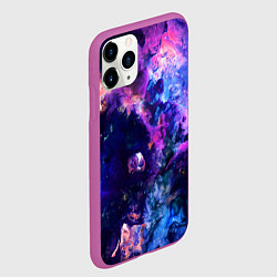 Чехол iPhone 11 Pro матовый НЕОНОВЫЕ КОСМОС NEON SPACE, цвет: 3D-фиолетовый — фото 2