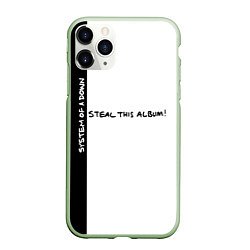 Чехол iPhone 11 Pro матовый System of a Down - Steal This Album!, цвет: 3D-салатовый