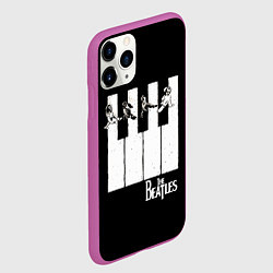 Чехол iPhone 11 Pro матовый THE BEATLES ЗНАМЕНИТАЯ КАРТИНКА, цвет: 3D-фиолетовый — фото 2