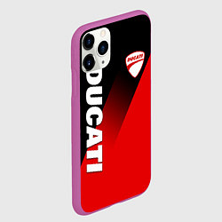 Чехол iPhone 11 Pro матовый DUCATI RED DEVIL MOTOCYCLE, цвет: 3D-фиолетовый — фото 2