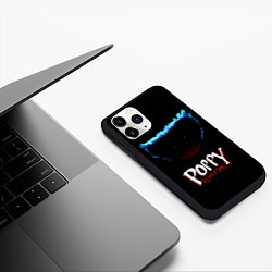 Чехол iPhone 11 Pro матовый Poppy Playtime: Huggy Wuggy, цвет: 3D-черный — фото 2